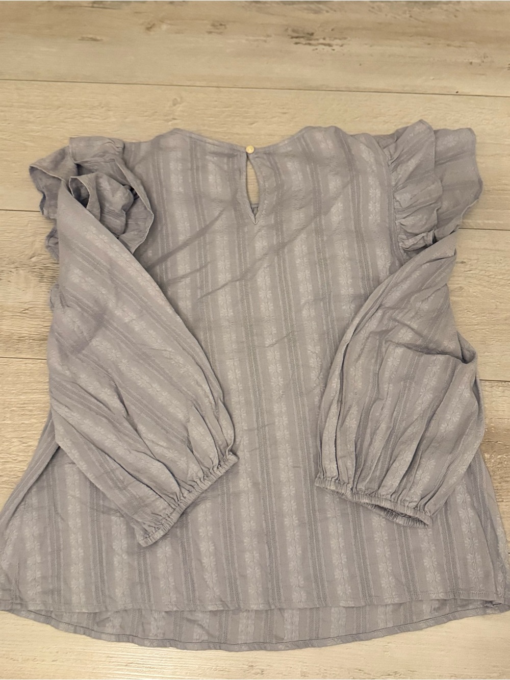 Universal Thread Lavender Ruffle-Sleeve Blouse - Picture 3 of 3